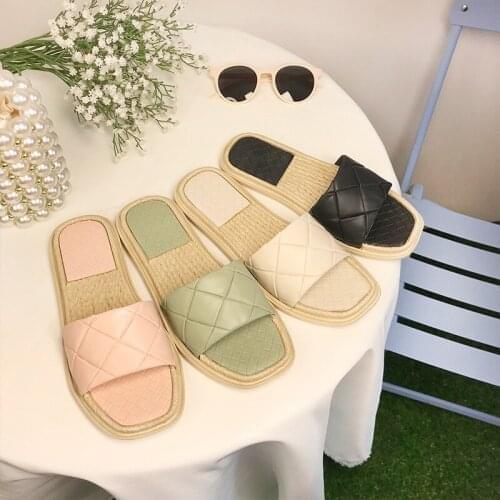 2021 Fashion Flip Flops Women Casual Logo Street-Style Checkered Mixed Colors Indoor And Outside Home Slippers Ladies Sandalias