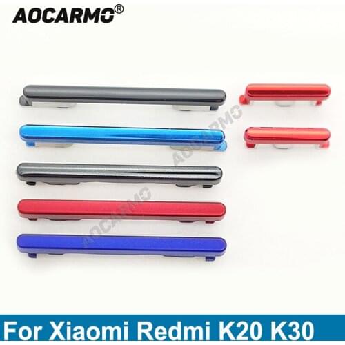 Aocarmo For Xiaomi Redmi K20 K30 / Mi 9T Volume Power ON/OFF Volume Up/Down Side Button Key Replacement Part