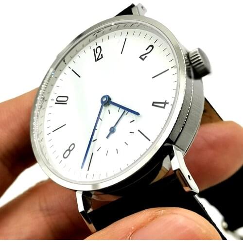 Fashion 38mm Automatic Watch Men ST17 Mechanical Wristwatches Vintage Self Winding Mens Watch No Logo Stainless Steel Waterproof