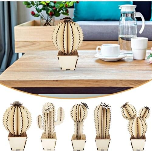 DIY 3D Wooden Puzzle Set Party Toys Game Children Pre-school Magination Intellectual Educational Toy For Party