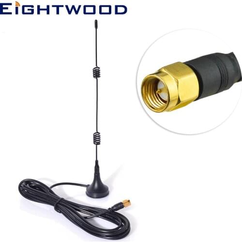 Eightwood 2.4Ghz WiFi 7dBi Magnetic Base Aerial SMA Plug Male Antenna for Wireless Wifi WLAN Signal Booster Security IP Camera