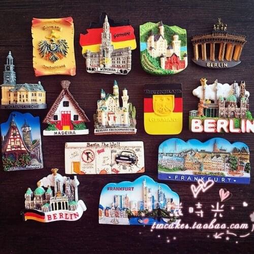 Europe Munich Germany Berlin Tourism Scenery Memorial Refrigerator Magnet 3D Fridge Magnet Sticker Travel Souvenir Decoration