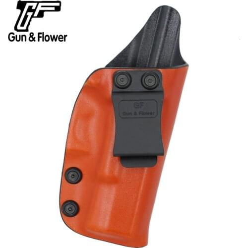 Gunflower Concealed Carry Dual Guns Pouch Accessories Bags IWB Kydex Holster with Outside Leather for Glock 19/23/32