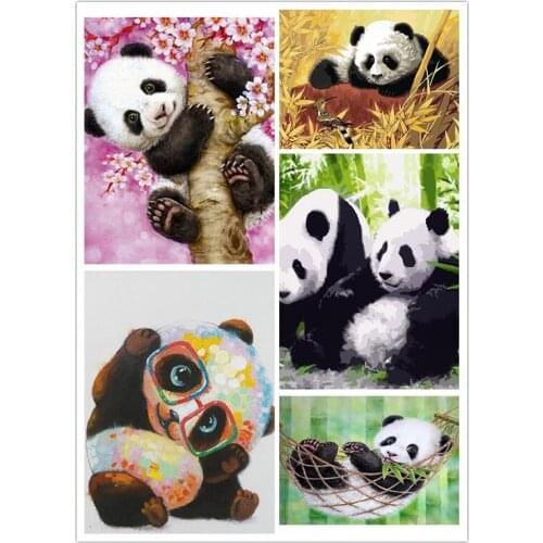 Paint By Numbers For Adults Children Panda DIY HandPainted Oil Painting Drawing On Canvas Unique Gift Home Decoration