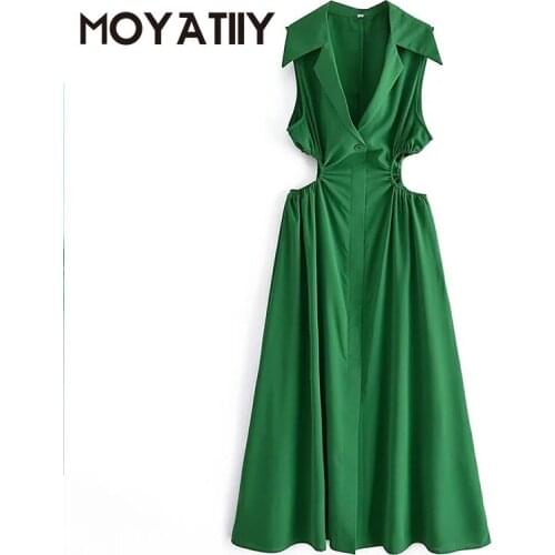 Зеленые летние платья MOYATIIY China At AliExpress