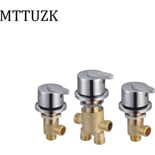 MTTUZK hot cold water Solid Brass switch valve for Bathtub faucet shower mixer, bathtub set faucet ,Bath faucet control valve