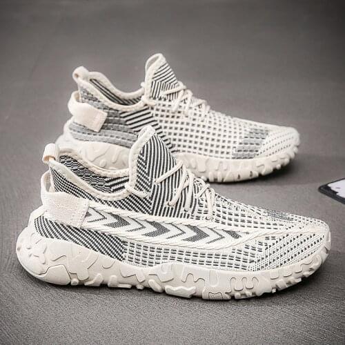 Shoes 2021 summer new breathable fly woven mens shoes trend mens coconut shoes Korean leisure sports shoes