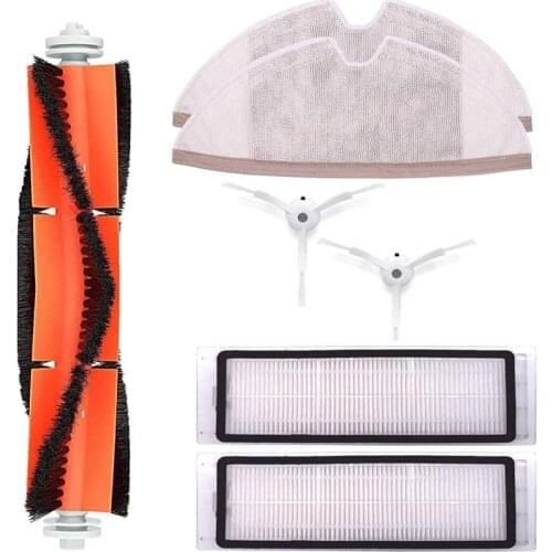 Replacement Parts Kit HEPA Filters, Side Brushes, Rolling Brush and Mopping Cloth Compatible for Roborock S50 S51 S55 S5