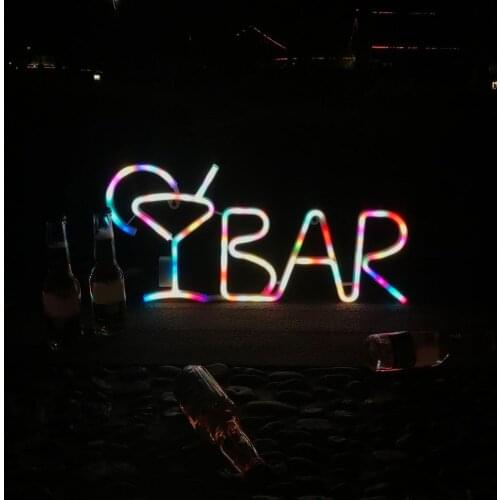 BAR Indoor Letters Shaped LED Neon Light Shop Signs Light for Bar Model Holiday Xmas Wedding Party Home Table Lamp Decor