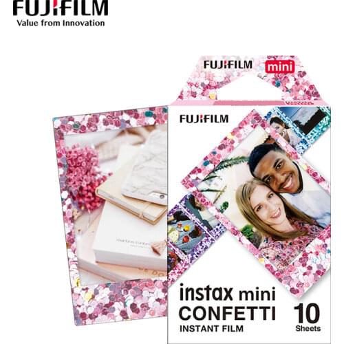 Genuine Fujifilm Instax Mini 8 Film CONFETTI Fuji Instant Photo Paper 10 to 50 sheets For70 7s 50s 90 25Share SP-1 LOMO Camera