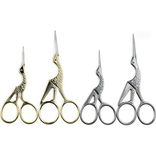 Stainless Steel Sharp Classic Stork Scissor European-style Small Scissors Cutting Embroidery DIY Dressmaker Sewing Tools SC007