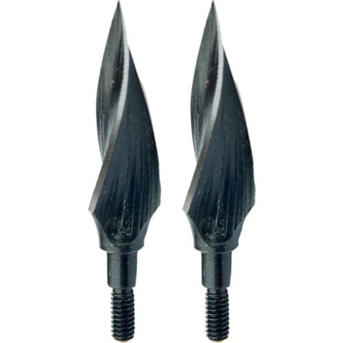 2pcs Sharp Retro Spiral Arrow Head Archery Arrowhead Hunting Arrow Tips for Man Woman