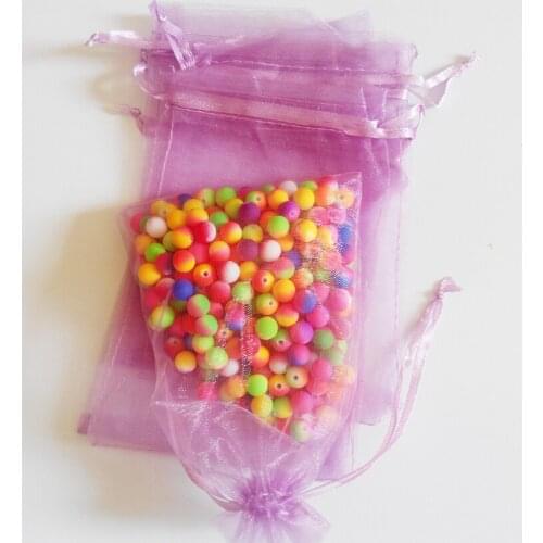 Magenta fuchsia Purple red organza gift bags party bags for women wed Drawstring bag Jewelry Display Bag Pouch diy accessories