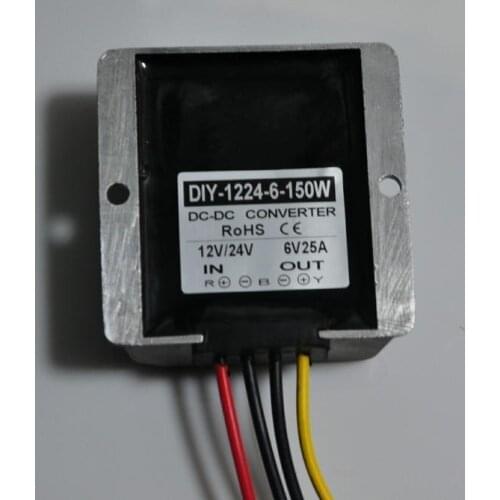 12V24V(9V-40V) Step Down 6V 25A 150W DC DC Converter Buck Module Car Power Supply Adapter Voltage Regulator Waterproof