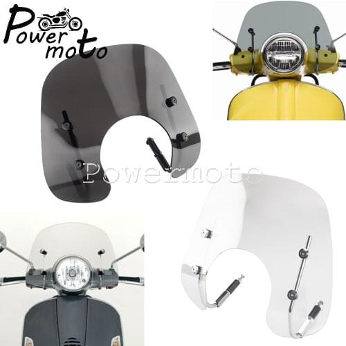 Clear/Smoke Motorcycle Front Wind Deflectors Windshield Airflow Wind Screen Protector for Piaggio Vespa GTS 250 300 2019-2021