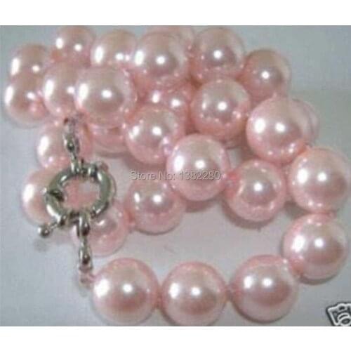 Sale On Fashi! Fashion Beautiful girl 12mm South Sea Shell Pearl Necklace JT5109 bijoux women flowers