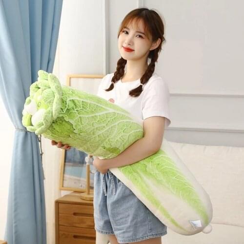 40/90CM Vegetable Fairy Plush Toy Japanese Cabbage Dog Fluffy Stuffed Animals Dog Soft Doll Shiba Inu Pillow Baby Kids Toys Gift