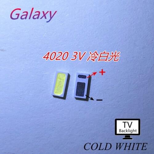400pcs AOT LED Backlight 0.5W 3V 4020 48LM Cool white LCD Backlight for TV TV Application 4020C-W3C4