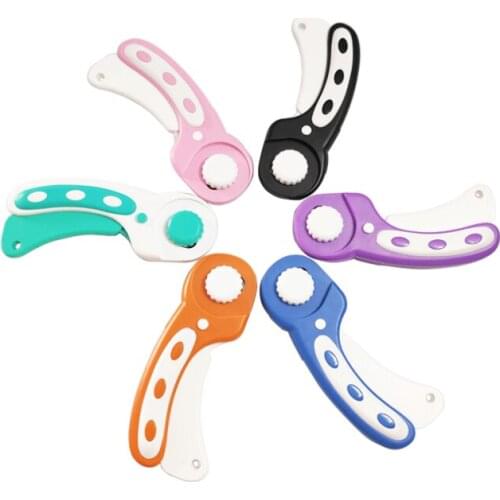 LMDZ Rotary Cutting Tools Round Cutting Knife for Leather Sewing Comfortable Handle Flexible and Sharp Blade Fast Cutting