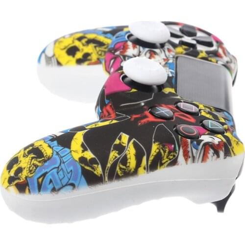 Protective Cover Gamepad Sleeve Case Analog Thumb Grip Stick Cap Soft Silicone Skin Waterproof Anti-Slip for PlayStation 4 PS4 C