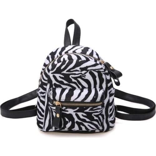 4PCS / LOT Women Backpack Small Korean Style Mini Back Pack for Teenage Girls Leopard Print Backpack Mochilas