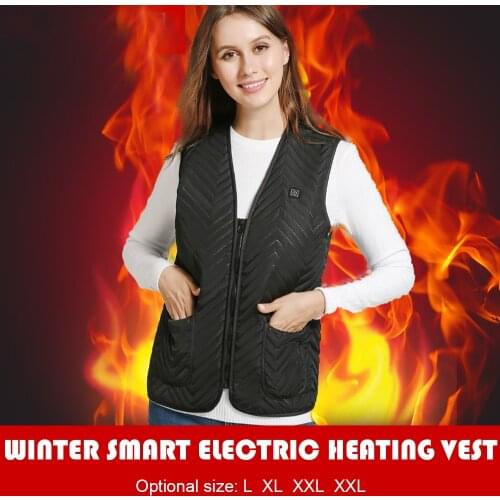 Electric Heating Vest Winter Warm Smart Heating Jacket USB Infrared Heating Jacket Women Men Outdoor Thermal Winter Warm Jacket