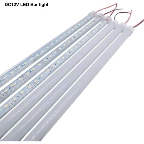 1-5PCS/Lot 50CM DC12V LED Bar light 5730 5630 With PC cover 5730 LED Hard strip light Kitchen Cabinet Light Wall Light