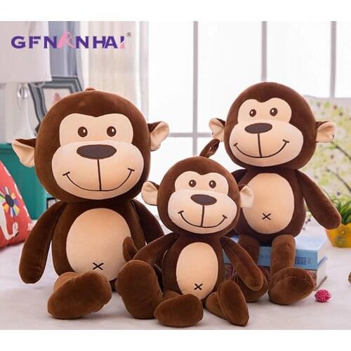 1pc 40/60/80CM Cute Large Hanging Hook and Loop Hand Monkey Plush Toys Stuffed Animal Knitted Boys Baby Doll Gift Presents
