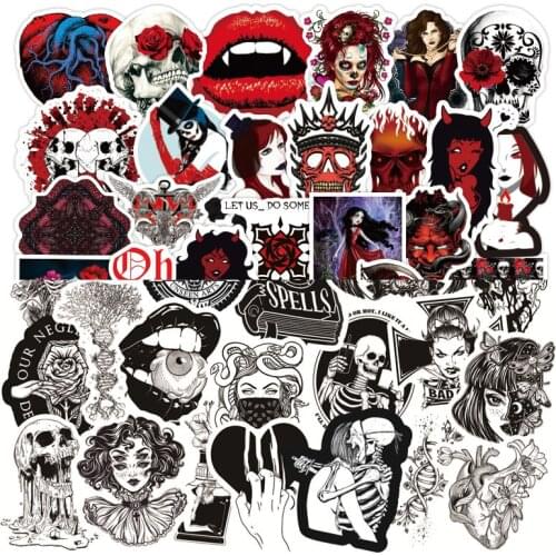 10/30/50pcs halloween horror skateboard stickers for laptop guitar cans waterproof witch sticker space pack Phone Motorcycle set