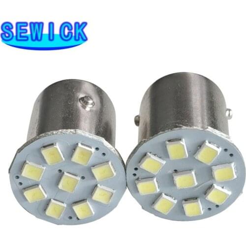 10PCS Car LED P21W 1156 BA15S 1157 BAY15D P21/5W S25 White DRL Reverse Light Turn Tail Lights Bulbs 24V led Turn Signal Lamp