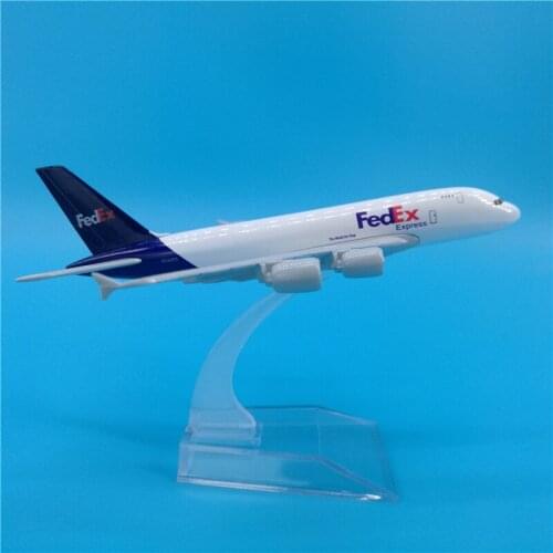 16CM Fedex airline Aircraft model 1:400 Airbus A380 model diecast alloy Airplane Toys display plane collection kids Gift childre