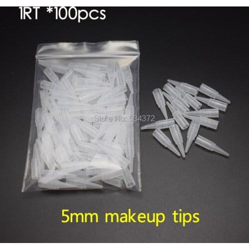 1RT* 100Pcs/bag High quality Permanent Makeup Eyebrow Machine Pen Tips Caps