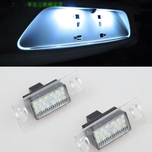 2x White Error Free LED number License Plate Lights For Audi A4 S4 B5 1998-2001