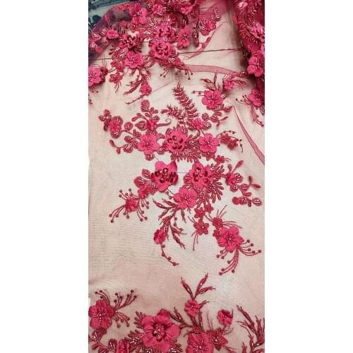 African french lace fabric ZH-10111 for show dress embroidered tulle mesh lace fabric top selling