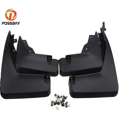POSSBAY 4x Car Splash Guard Mudguards Mud Flaps Auto Protector for Land Rover 2006-2015 Freelander 2 Car Accessories