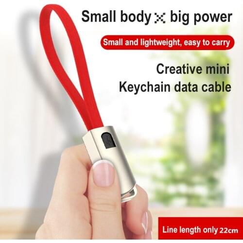 Key Chain Micro USB Type C Cable Fast Charging Cable For Samsung S10 A51 A71 Note10 Charger Keychain Cord Short Cabel Charge