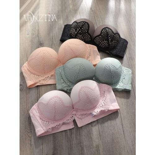 VANZTINA Strapless Push Up Bra Womens underwear sexy lace bralette Invisible Active Bra Female lingerie