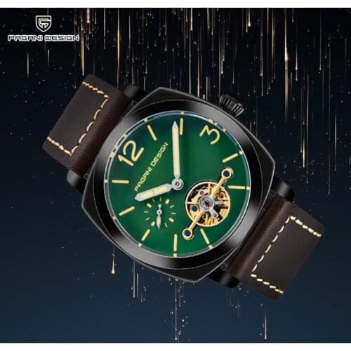 PAGANI Design watch mens watch automatic top luxury brand men watch mechanical waterproof leather tourbillon clock Reloj hombres