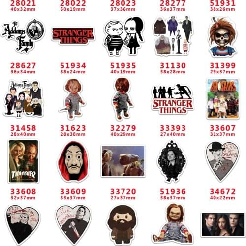 Choshim brand 10 Pcs Planar Resin Flatblack Horror Movie Halloween for DIY Hairbow Accessory Decoration PR28021