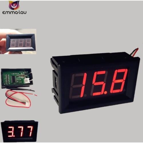 1Pcs Digital Led Voltmeter DC 4.5-30V Voltage Panel Meter Car Electromobile Motorcycle 6V 12V 24V Voltage Power Supply Tester