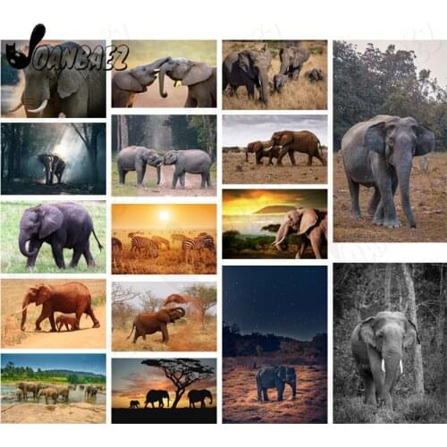 Wild Animal Elephant Diamond Painting 5Ddiy Wall Art Zebra Sticker Diamond Embroidery Home Room Decoration Accessories