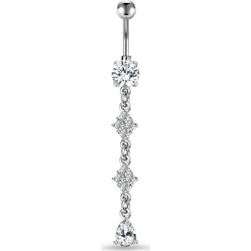 Body Punk 14G Moon Cat Belly Button Rings 316L Surgical Steel Black Cute Dangle Navel Rings Piercing Jewelry for Women Ombligo