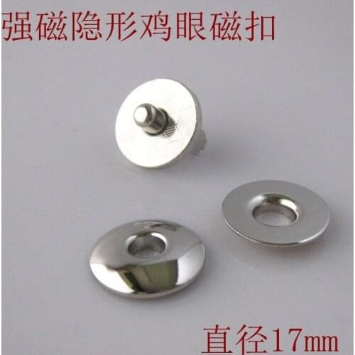 Decoration Fastener 17mm 12Set Silver Tone Magnetic Snaps Clasp Button, magnetic clasp Metal Button scrapbook and Special tools