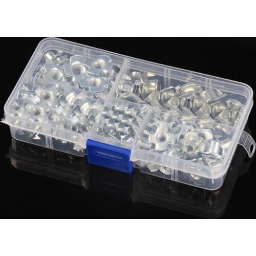 Furniture Hardware Zinc Plated 4 Claws Nut T Nut 4 Pronged Tee Blind Nuts M3 M4 M5 M6 M8