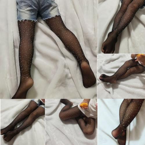 Fashion Kids Girls Mesh Fishnet Stockings Kids Girls Pantyhose Flash Tights Pretty Lightning Girls Stockings