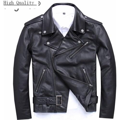 Real Leather Jacket Men Clothes 2020 Streetwear Mens Moto & Biker Sheepskin Coat Slim Fit 5xl Genuine Leather Coats15616