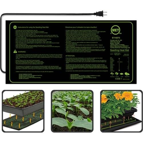 17.5W Seedling Heating Mat Waterproof Flowers Fruits Vegetables Digital Seedlings Growth Germination Propagation Starter Pad
