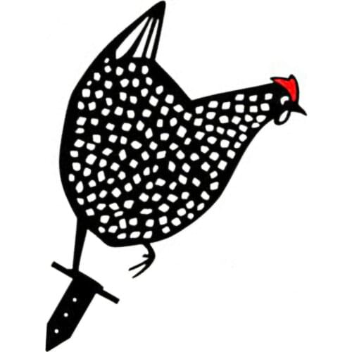 Adorable Chickens With Hollow Design Ornament Acrylic Chicken Statue Outdoor Yard Garden Insert Art Decoration