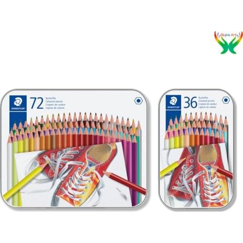 Original 36/72 oily color pencil Germany Staedtler hand-painted drawing hexagonal color pencil set student using iron box-packed