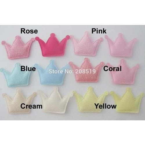 PA0082 mix colors 120 pieces decorative Non-woven Felt patches Crown shape hairclip Accessories DIY Scrapbook